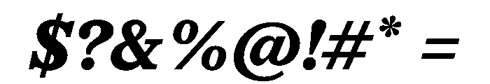 Lingo BlackItalic Instance Font OTHER CHARS