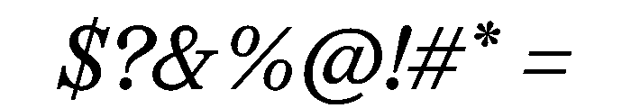 Lingo Italic Instance Font OTHER CHARS