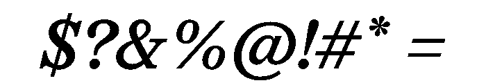 Lingo MediumItalic Instance Font OTHER CHARS