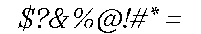 Lingo ThinItalic Instance Font OTHER CHARS