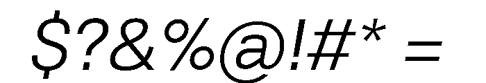 Liningweb Oblique Font OTHER CHARS