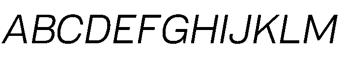 Liningweb Oblique Font UPPERCASE