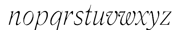 LiteraturaFuture Italic Font LOWERCASE