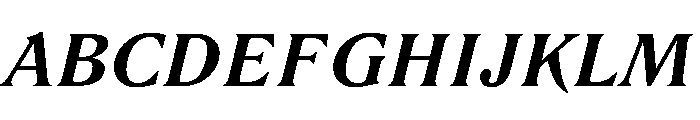 LiteraturaPresent BoldItalic Font UPPERCASE