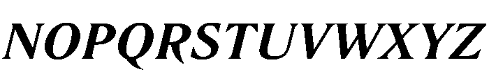 LiteraturaPresent BoldItalic Font UPPERCASE