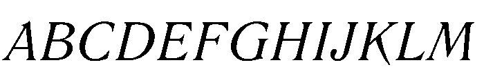 LiteraturaPresent Italic Font UPPERCASE