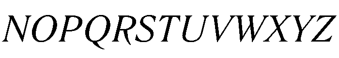 LiteraturaPresent Italic Font UPPERCASE
