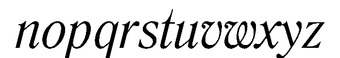 LiteraturaPresent Italic Font LOWERCASE