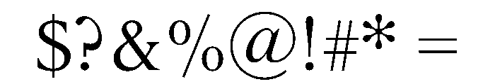 LiteraturaPresent Regular Font OTHER CHARS