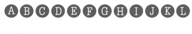 little label font - circle Font UPPERCASE