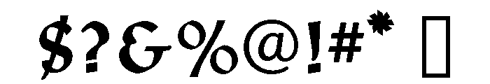 Libra Regular Font OTHER CHARS