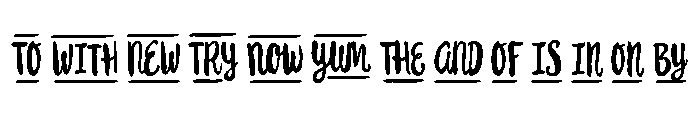 Likely Catchwords Font LOWERCASE