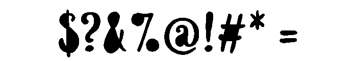 Likely Regular Fill Font OTHER CHARS