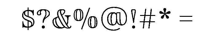 Limon Didone Regular Outline Font OTHER CHARS