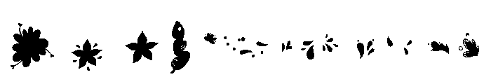 Limon Dingbats Fill Font LOWERCASE