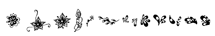 Limon Dingbats Font LOWERCASE