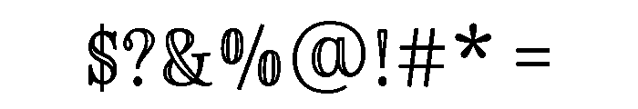 Limon Regular Marker Outline Font OTHER CHARS