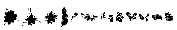 Limon Script Dingbats Color Font LOWERCASE