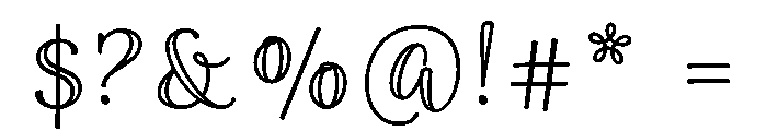 Limon Script Outline Font OTHER CHARS