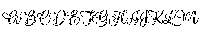 Limon Script Outline Font UPPERCASE