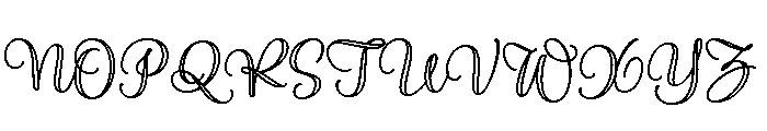 Limon Script Outline Font UPPERCASE