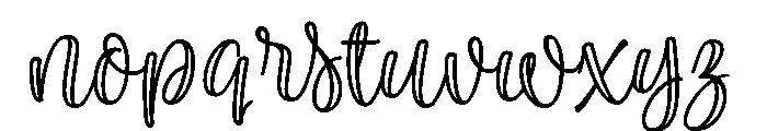 Limon Script Outline Font LOWERCASE