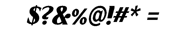 Limonata Condensed Extra Bold Italic Font OTHER CHARS