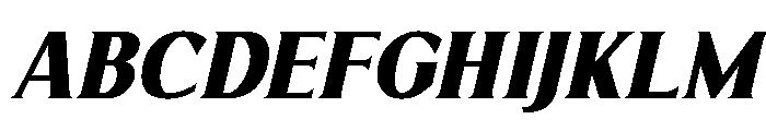Limonata Condensed Extra Bold Italic Font UPPERCASE