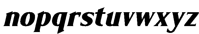 Limonata Condensed Extra Bold Italic Font LOWERCASE