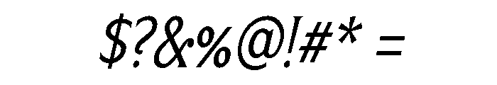 Limonata Condensed Light Italic Font OTHER CHARS