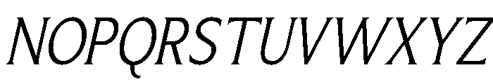Limonata Condensed Light Italic Font UPPERCASE