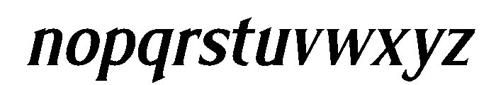 Limonata Condensed Medium Italic Font LOWERCASE