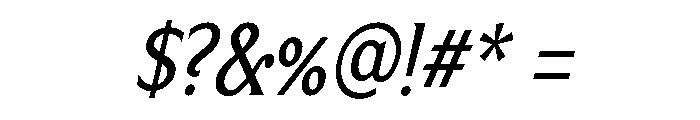 Limonata Condensed Regular Italic Font OTHER CHARS