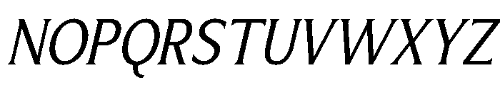 Limonata Condensed Regular Italic Font UPPERCASE