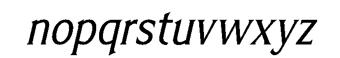 Limonata Condensed Regular Italic Font LOWERCASE