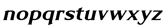Limonata Extended Bold Italic Font LOWERCASE