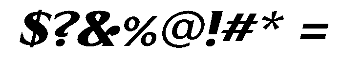 Limonata Extended Extra Bold Italic Font OTHER CHARS