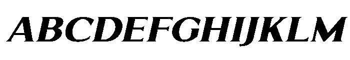 Limonata Extended Extra Bold Italic Font UPPERCASE