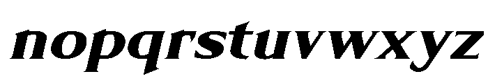 Limonata Extended Extra Bold Italic Font LOWERCASE