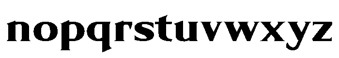 Limonata Extended Extra Bold Font LOWERCASE