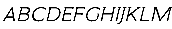 Limonata Extended Light Italic Font UPPERCASE