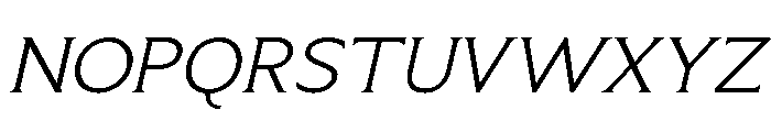 Limonata Extended Light Italic Font UPPERCASE