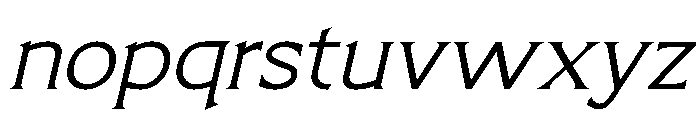 Limonata Extended Light Italic Font LOWERCASE