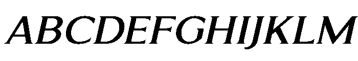 Limonata Extended Medium Italic Font UPPERCASE
