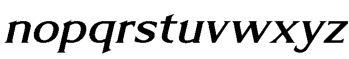 Limonata Extended Medium Italic Font LOWERCASE