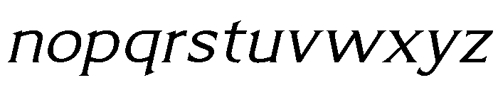 Limonata Extended Regular Italic Font LOWERCASE