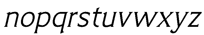 Limonata Light Italic Font LOWERCASE