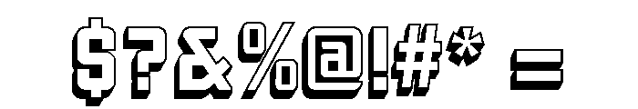 Liquorstore 3D Font OTHER CHARS