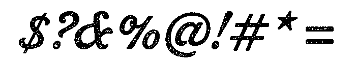 Livermore Script Rough No. 2 Font OTHER CHARS