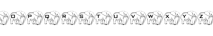 LMS Elephant Tattoo Font UPPERCASE